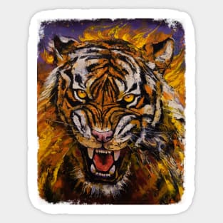 Fire Tiger Sticker